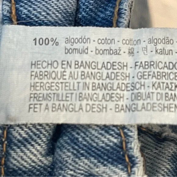 Zara Blue High Rise Cargo Jeans Size 4 - Picture 7 of 10